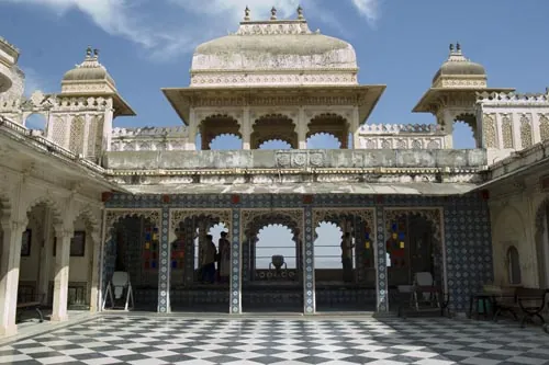 Jedno z nádvorí v City Palace  (Udaipur)