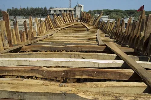 Kostra rozostavanej lode  (Diu)
