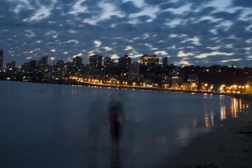 Nočný pohľad z Chowpatty Beach  (Bombay)
